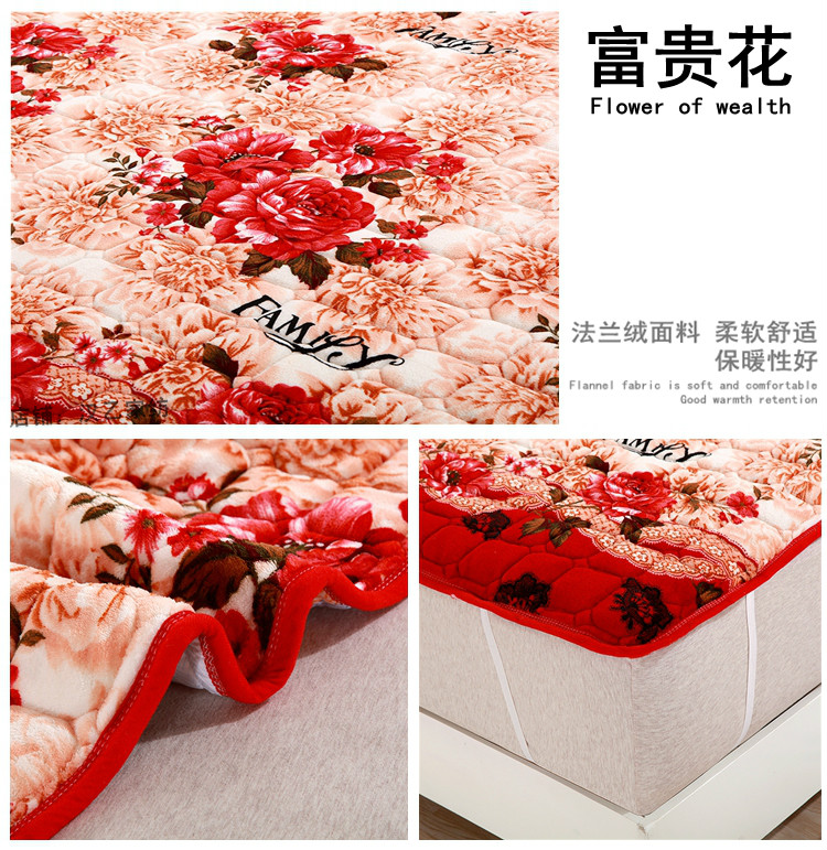 Flannel nệm 0.9 1.2 1.5 1.8 m giường nhíp có thể gập lại washable ký túc xá sinh viên tatami mat