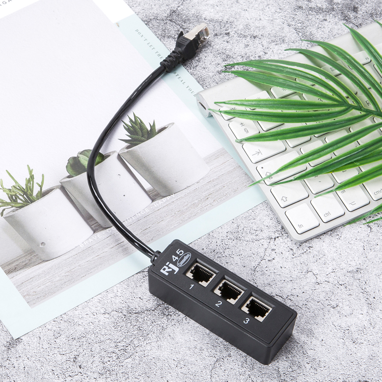 Internet 10%-3 Extension Line Internet Interface Converter Internet Signal Extension Computer Network Road Interface 10% Three-conversion Head