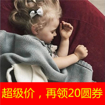 Pure cotton yo special price large size ins rabbit knitted blanket pendulum cover blanket air conditioning blanket childrens blanket
