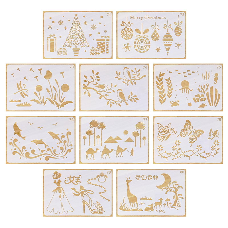 Handmade Album Diy Material Hand Transcript Hollowed-out Drawing Template Tool Hands Painting Elementary School Students Themed Lace Ruler