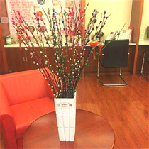 Silver willow fresh branches silver willow dried flowers natural decoration can be placed for two years of New Years Eve colored silver willow flowers