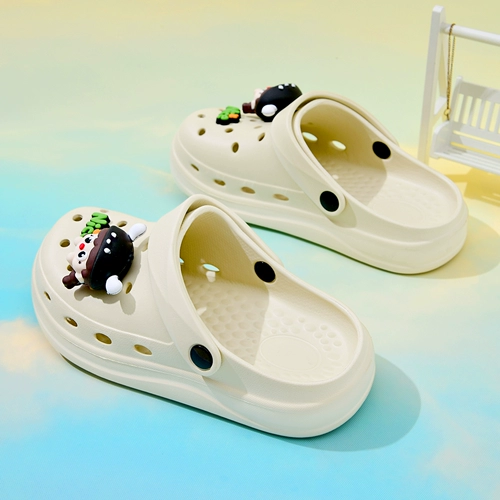 Нескользящие тапочки в стиле Crocs, обувь для медсестер, босоножки, милые пляжные мюли, подходят для носки на улице, можно носить двумя способами, закрытый носок, для влюбленных