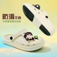 Нескользящие тапочки в стиле Crocs, обувь для медсестер, босоножки, милые пляжные мюли, подходят для носки на улице, можно носить двумя способами, закрытый носок, для влюбленных