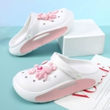 Летние модные универсальные тапочки в стиле Crocs, ультрамягкие нескользящие пляжные мюли, подходят для носки на улице, закрытый носок, популярно в интернете