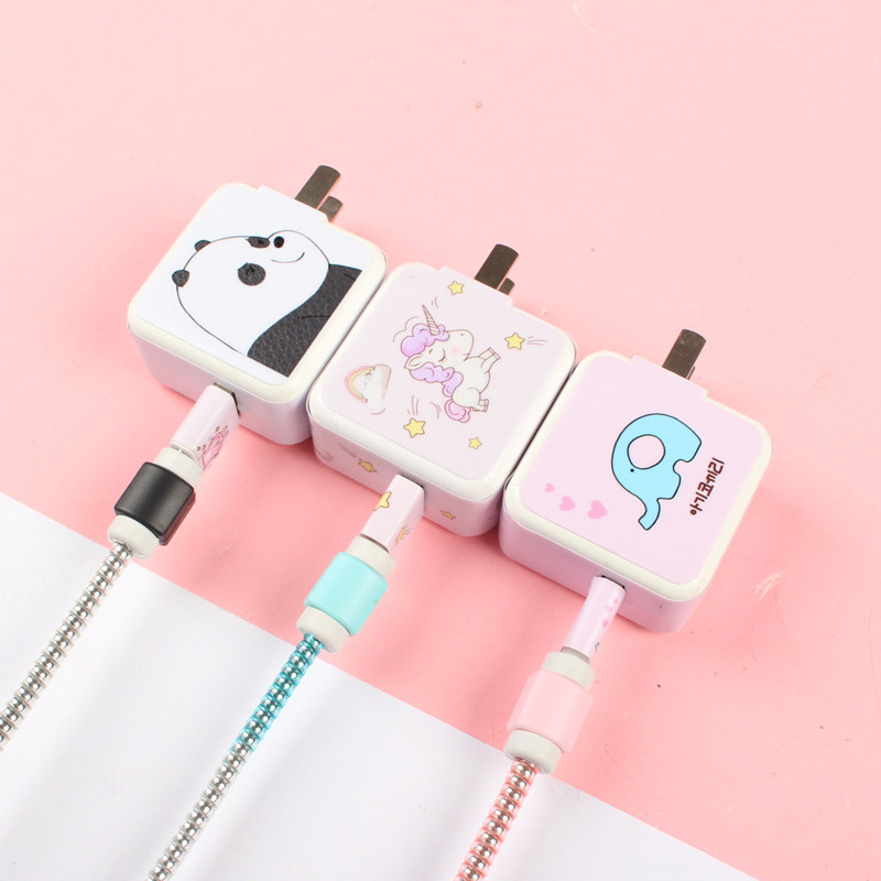 vivo iqoo3 pro mobile phone charger sticker pictorial iqoo pro headphone data wire twining wire rope hairdresser collar cartoon trim adorable protective sheath anti dirty film couple outside
