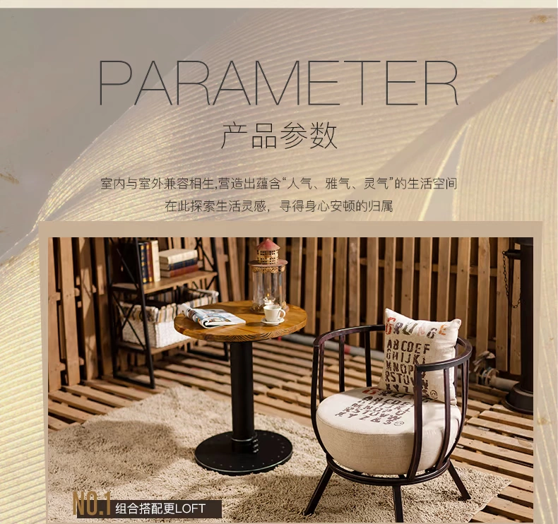 Vương miện Anh phong cách Mỹ đơn giản retro thanh sofa phòng khách hiên ban công giải trí rèn sắt đồ nội thất sofa ba mảnh - Bàn ghế ngoài trời / sân bộ bàn ghế ban công