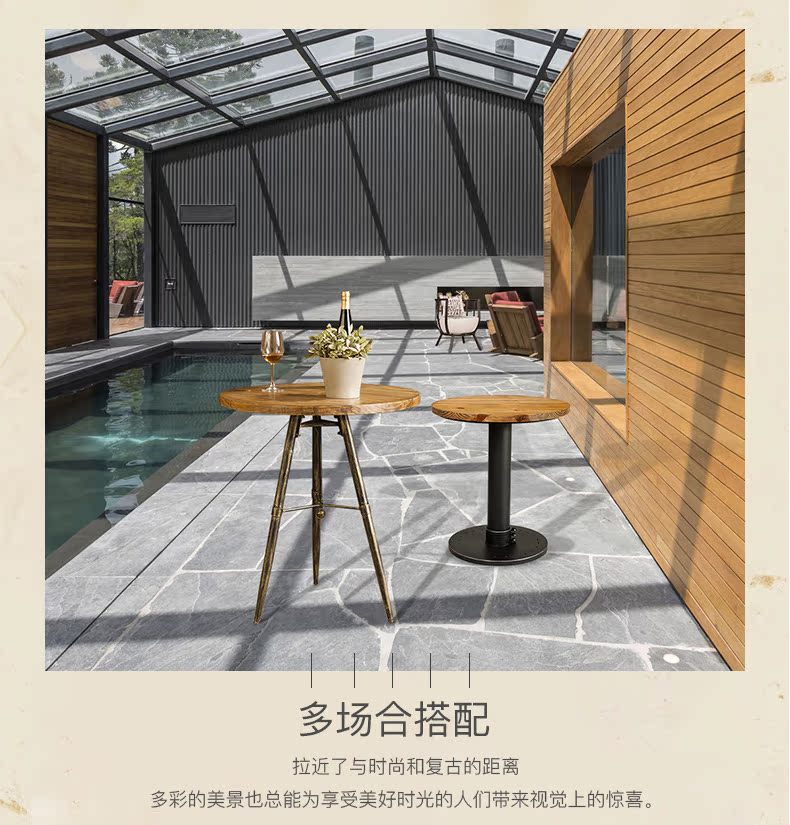 Vương miện Anh phong cách Mỹ đơn giản retro thanh sofa phòng khách hiên ban công giải trí rèn sắt đồ nội thất sofa ba mảnh - Bàn ghế ngoài trời / sân bàn ghế để ban công