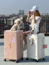 Net celebrity cup holder luggage female super large capacity trolley case brake universal wheel PC password travel case 28 male pc