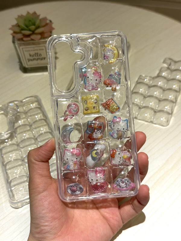 Ice Cube Phone Case S26 Ultra DIY Shaker Phone Case Transparent Japanese Style Apple 17Pro Max Ice Cube Phone Case S26 Ultra DIY Shaker Phone Case Transparent Japanese Style Apple 17Pro Max