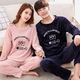 Mùa đông dày san hô lông cừu vài bộ đồ ngủ phim hoạt hình XL mùa thu và mùa đông flannel nam và nữ dịch vụ nhà phù hợp các kiểu đồ bộ mặc ở nhà đẹp