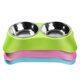 Pet Bowl Rack Cat Bowl Dog Bowl Stainless Steel Dog Bowl Double Bowl Cat Food Bowl Drinking Basin Teddy Rice Bowl Pet Supplies