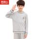 Children's pajamas 2024 new boys' spring and autumn pure cotton boys' thin long-sleeved pajamas, medium and large children's cotton home clothes