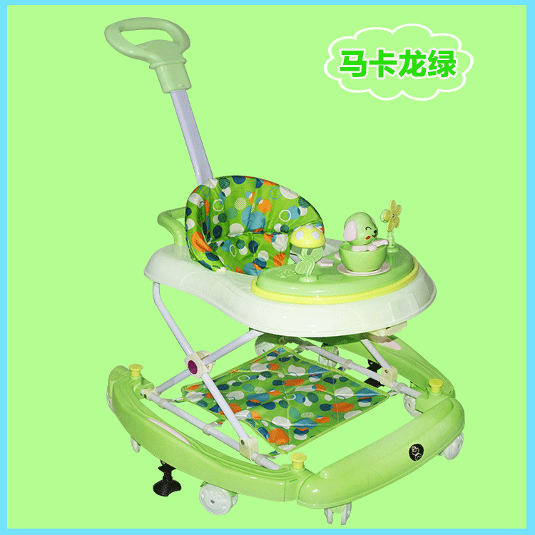 Bé sơ sinh con toddler walker 6 7-18 tháng đa chức năng chống rollover tay đẩy có thể mất các dòng trường với âm nhạc