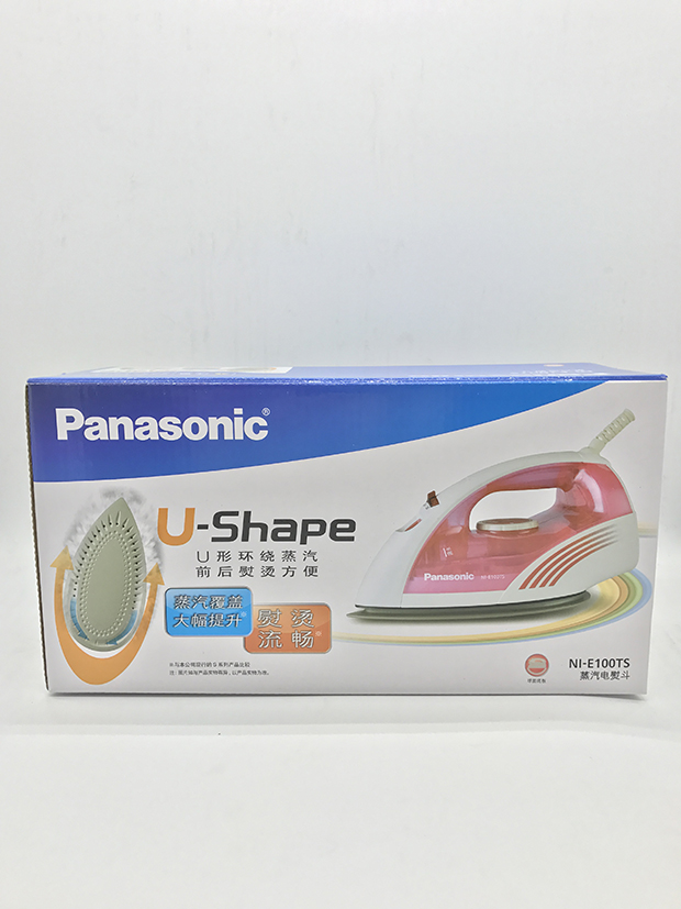bàn ủi điện Bàn ủi hơi nước gia đình Panasonic NI-E100TS cầm tay khô và ướt ủi tấm đáy hình cầu không dính - Điện sắt 	bàn ủi gc558