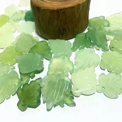 Natural Xiuyu pendant Xiuyu small leaves Xiuyu diy small parts Natural jade lotus root Xiuyu pendant hairpin