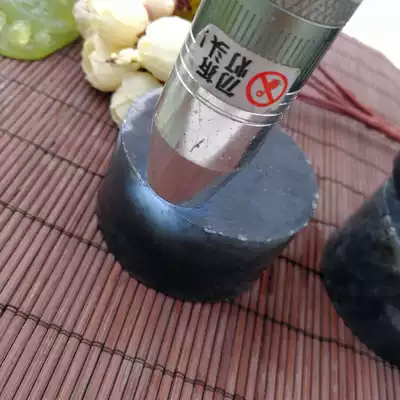 Semi-finished natural jade water ink Jade black material thick jade bracelet core wine glass material chess town house carving piece gold cicada