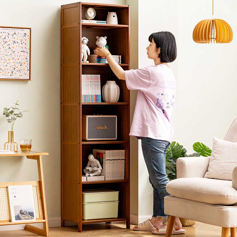 Multilayer Solid Wood Bookcase Floor Storage Multifunction Home Living Room Bookshelves Child Shelve Combo Bookcase Big Son-Taobao