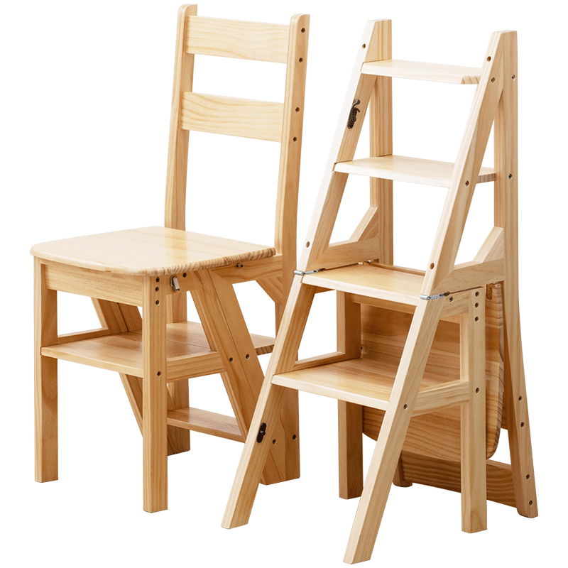 Trojan solid wood ladder chair dual-purpose
