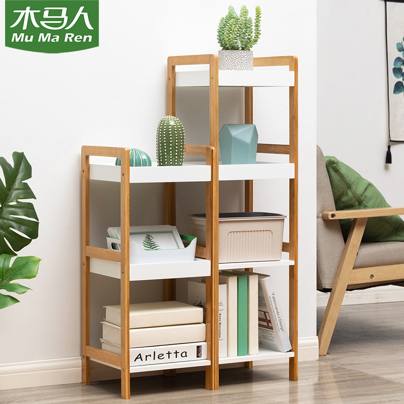 Trojans bookshelves set up floor simple containing non-solid wood living room Children small bookcase subdesktop for school students