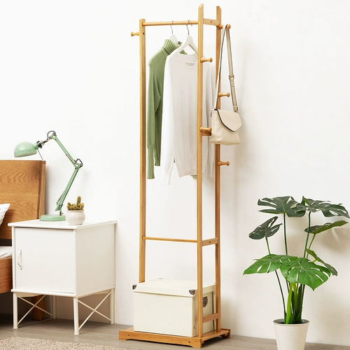 木马人 Простая шляпа стойка спальни пол -к сети с сетью красного подвесного шкафа простая современная упаковка одежды