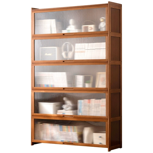 Книжная полка, книжный шкаф из натурального дерева, простой стенд для спальни