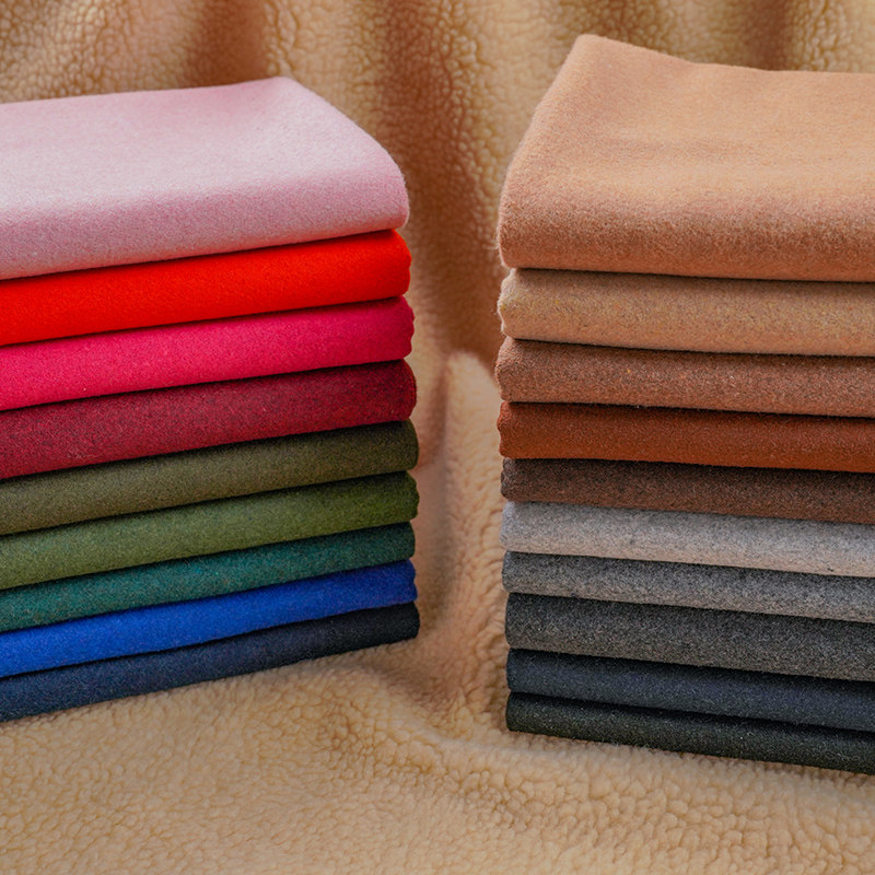 Woolen cloth fabric autumn and winter solid color imitation cashmere wool coat clothing coat skirt diy woolen cloth clearance