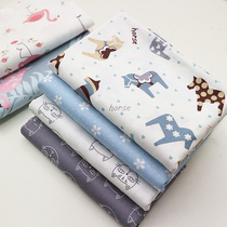 Pure cotton fabric Baby twill fabric Childrens bedding quilt cover cartoon printed cotton baby sheets AB version of the fabric