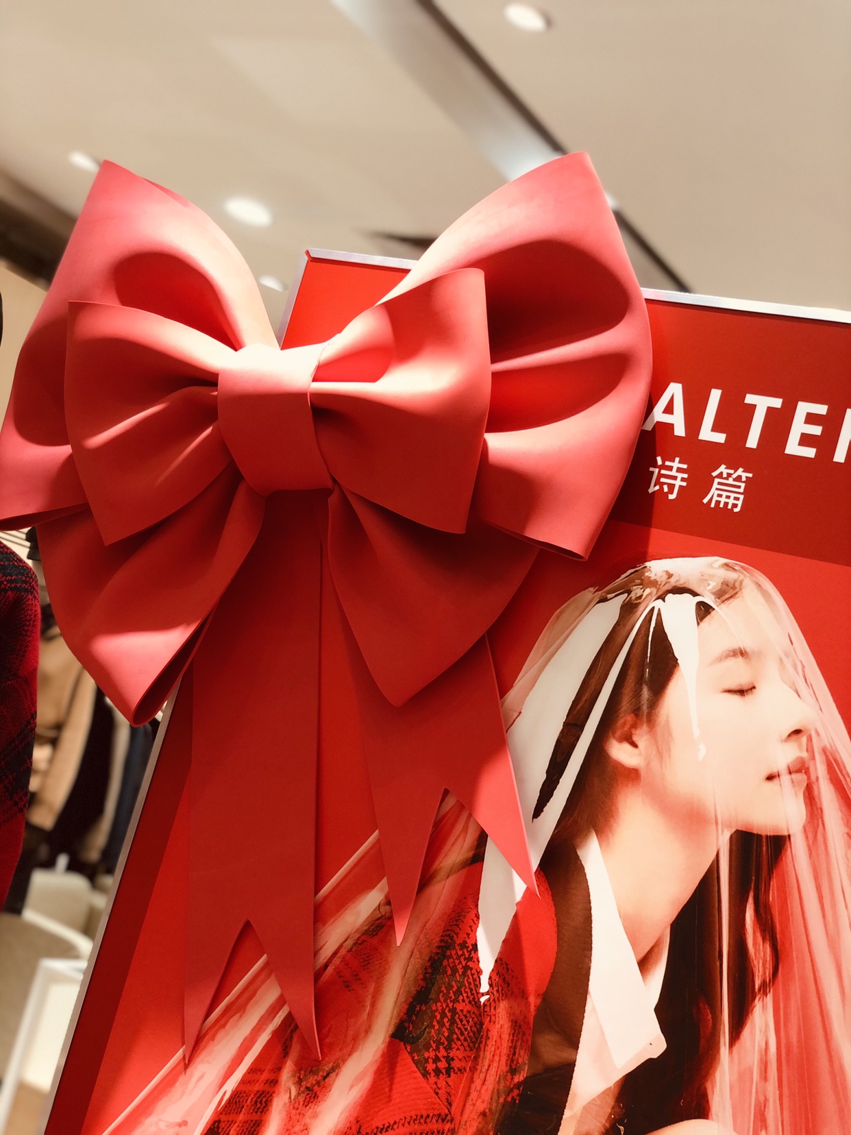 Ins big bow DIY material package shop decoration Psalm brand 60cm New Year red bow special shoot