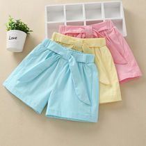 Girls Shorts Summer 2021 New Female Childrens Loose Outer Wear Hot Pants Foreign Style Summer Thin Childrens Pants