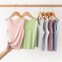 Childrens summer vest modal thin small childrens summer suspenders Belly Belly seamless wear girls baby sleeveless