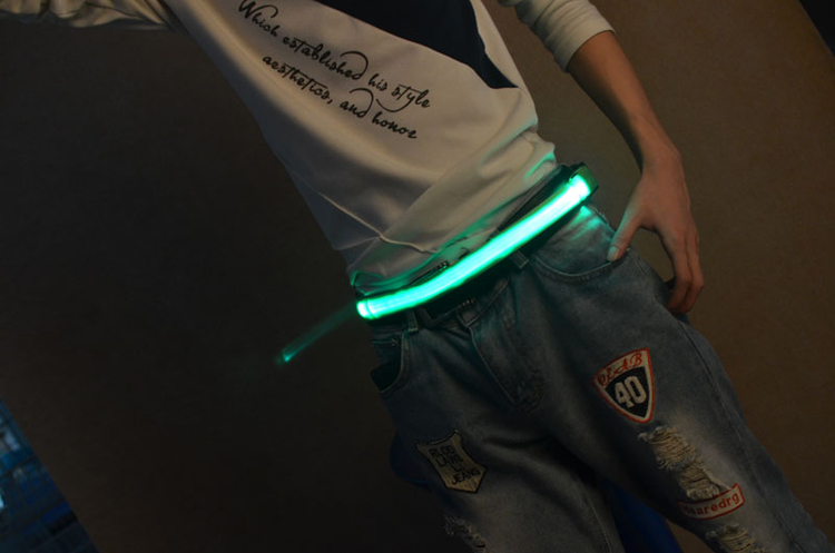 USB Sạc LED Light Belt Cưỡi Leo Núi Cảnh Báo An Toàn Đèn Ba Lô Đèn Tín Hiệu Đêm Chạy Flash Belt nịt bụng giảm eo