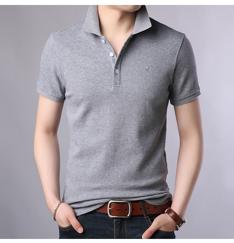 Playboy Mùa Hè Bông Ngắn Tay Áo T-Shirt Nam Casual Ve Áo Màu Rắn T-Shirt Thanh Niên Xu Hướng Polo Shirt