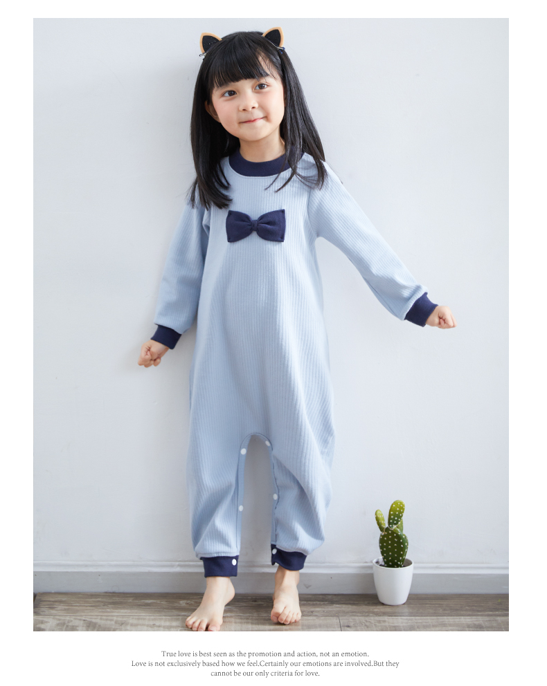 Shangbao Maichunqiu trẻ em mùa đông đồ ngủ Xiêm cotton dày cô gái bé mặc đồ ngủ chống đá cộng với quần áo nhung nhà để giữ ấm body chip tre em