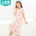 Shang Bao Mai mùa hè mới trẻ em nightdress cô gái nightdress đồ ngủ nhà cô gái dịch vụ một mảnh nightdress hai tay áo ngắn Áo liền quần