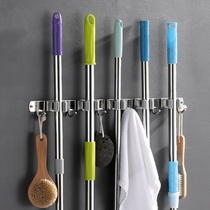 Stainless steel tuo ba jia free punch display artifact broom holder strong viscose Mop Mop adhesive hook wall-mounted