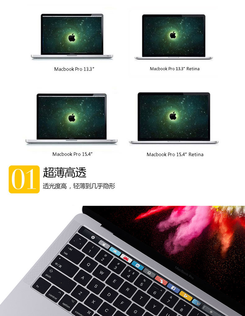 Macbook mới 2018 Máy tính Apple pro13 inch bàn phím máy tính xách tay không khí nhanh 12 phim 13.3 chức năng 15 miếng dán bảo vệ mac chức năng siêu mỏng 15,4 inch phụ kiện trong suốt chống bụi