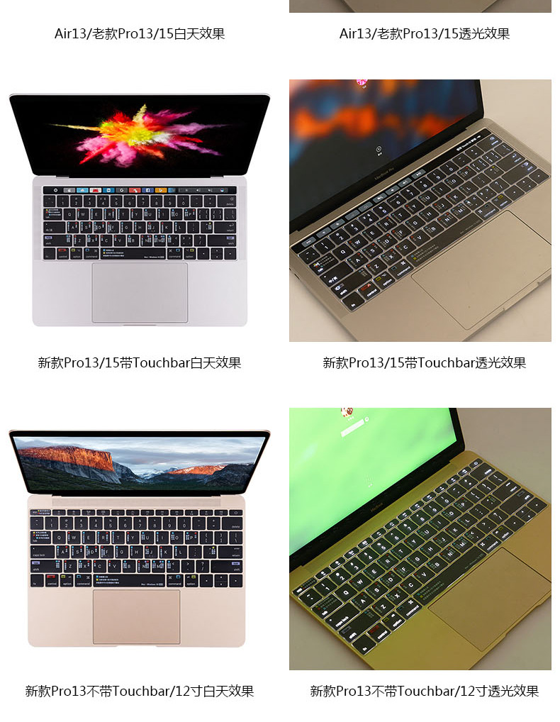 Macbook Apple máy tính pro13 inch 13.3 nhanh máy tính xách tay không khí mac bàn phím 12 phim 11 bảo vệ 15 dán 11.6 chức năng siêu mỏng silicone 15.4 inch phụ kiện bụi che phủ đầy đủ