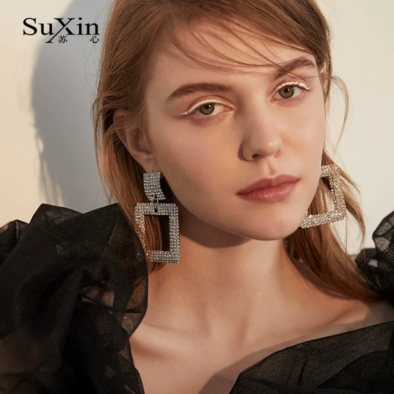 Серебряные серьги-карандаш Square earrings? перевести: Square earrings, серебро 925 пробы, европейский стиль