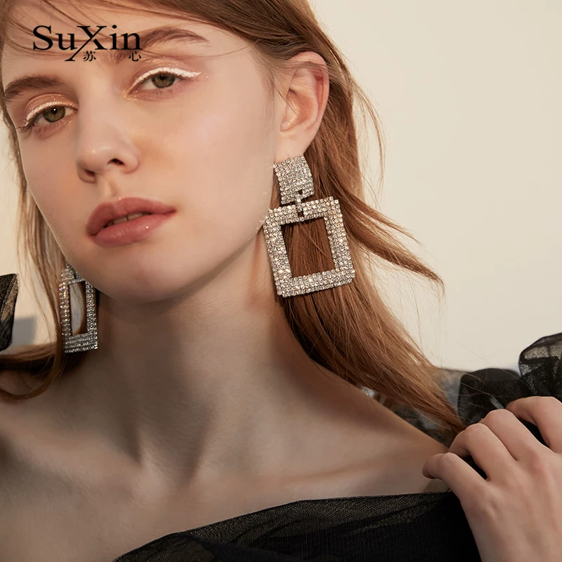 Серебряные серьги-карандаш Square earrings? перевести: Square earrings, серебро 925 пробы, европейский стиль