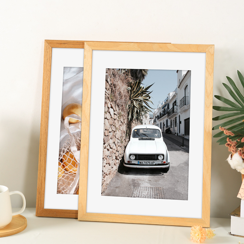 Solid wood frame hangs wall 4k open 8K frame frame frame for children A4a3 poster puzzle creative 16 inch 24 wood frame