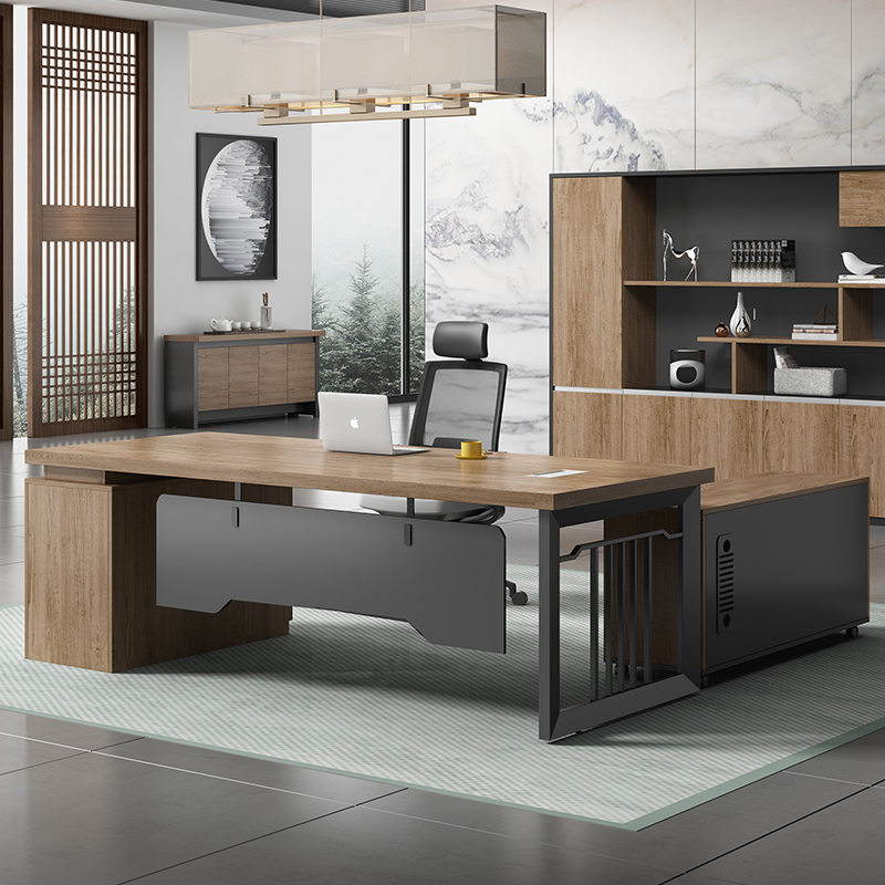 New Chinese Boss Desk President Desk Desk Brief Modern Supervisor Large Class Desk Manager Office Furniture Desk Chair