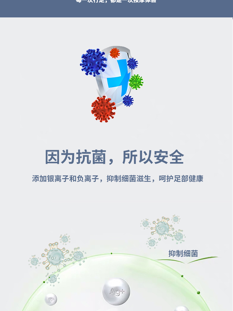 大朴 防滑按摩拖鞋 银离子抗菌设计 图6
