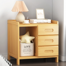 Simple bedside table multi-layer narrow cabinet rack storage artifact storage locker solid wood simple bedside multi-layer