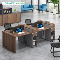  Staff desk and chair combination Simple and modern 4-person staff workstation screen partition double financial computer desk