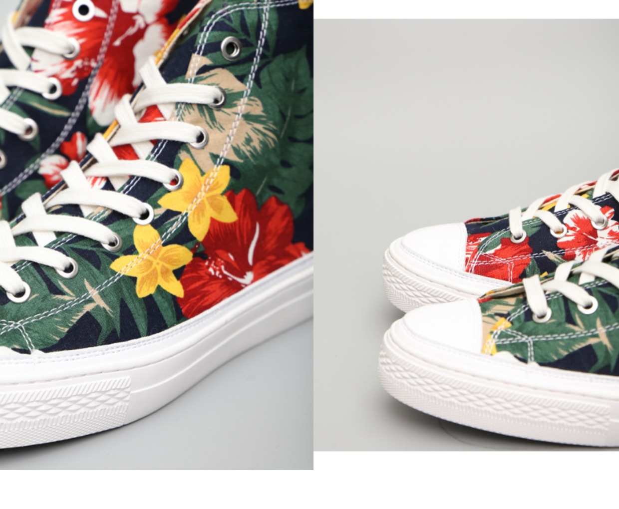 BLESS SHOE ALOHA hoa Hawaii mùa hè hoa cao cấp đôi giày cao cổ thường - Giay cao sneaker nam