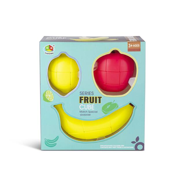 Panxin Fruit Third-order Rubik's Cube Apple Lemon Banana Peach Sydney Orange Third-order Variant Rubik's Cube Set