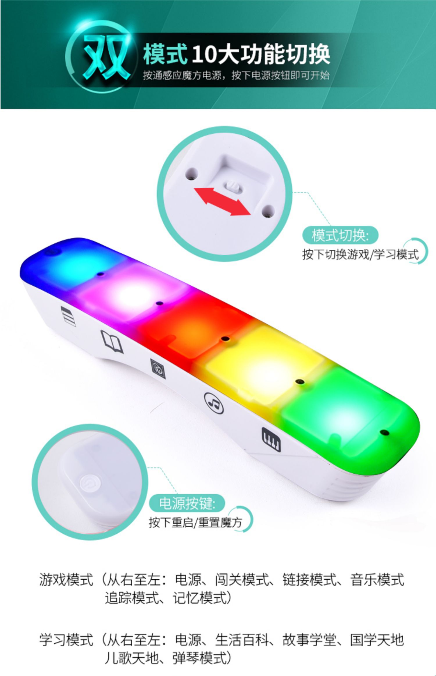 Cảm biến thông minh Âm nhạc điện tử khối Rubik Trò chơi đa dạng Hình chính hãng Trẻ em Câu đố Bộ hoàn chỉnh Bộ đồ chơi rung - Đồ chơi IQ đồ chơi rubic