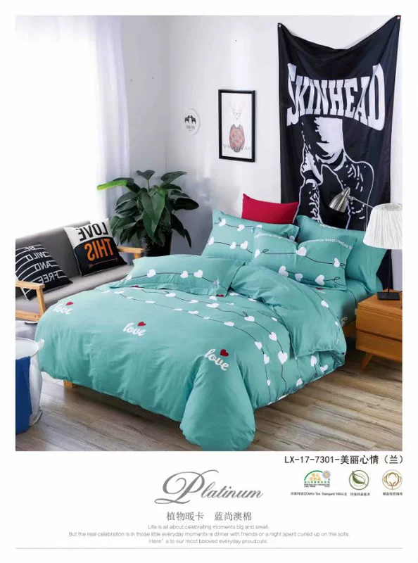 Bông chăn bông khăn trải giường chăn 1.5m1.8 m ký túc xá sinh viên giường khăn trải giường custom-made tươi - Quilt Covers