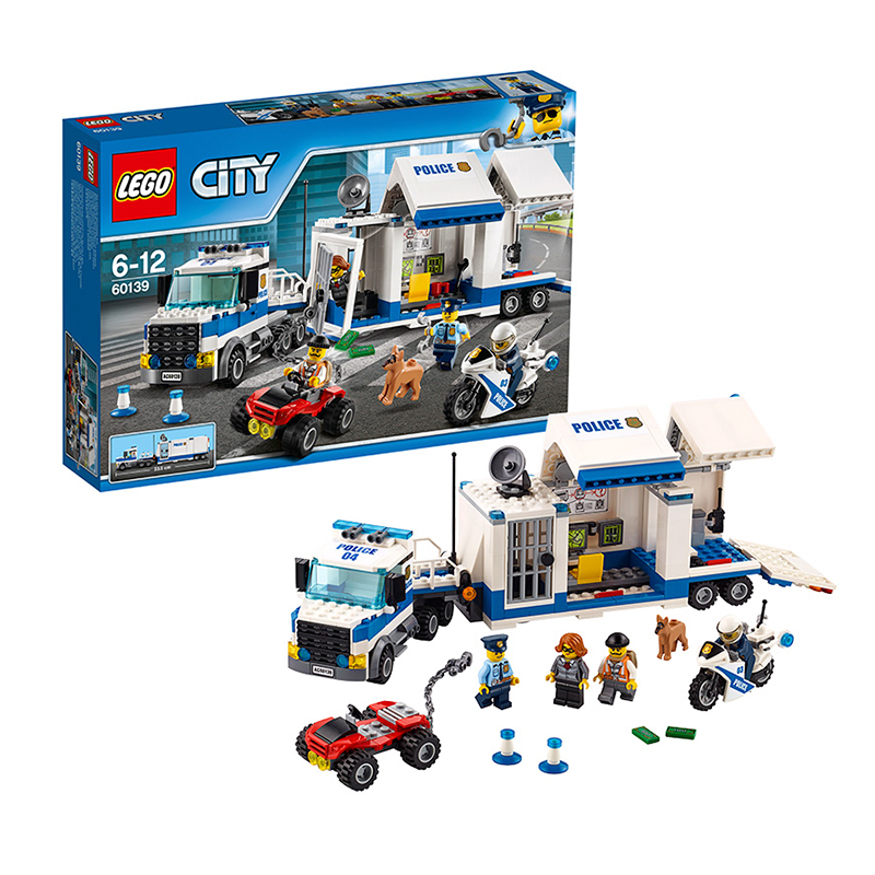 Lego City Series Police Cars, Boys Assembled Building Blocks, Toys, Mobile Command Center 60139