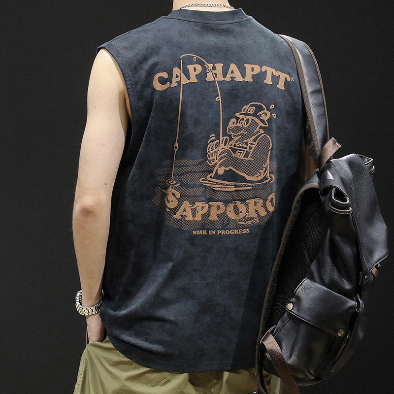 Pure Cotton T-Shirt Vest for Men, 25 New Styles, Sleeveless Tank Top for Men, Sports Vest, Men's Fitness Wear, Large Size for Summer